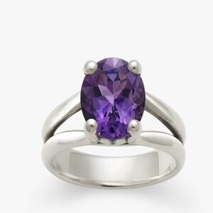 James Avery Amethyst oval ring